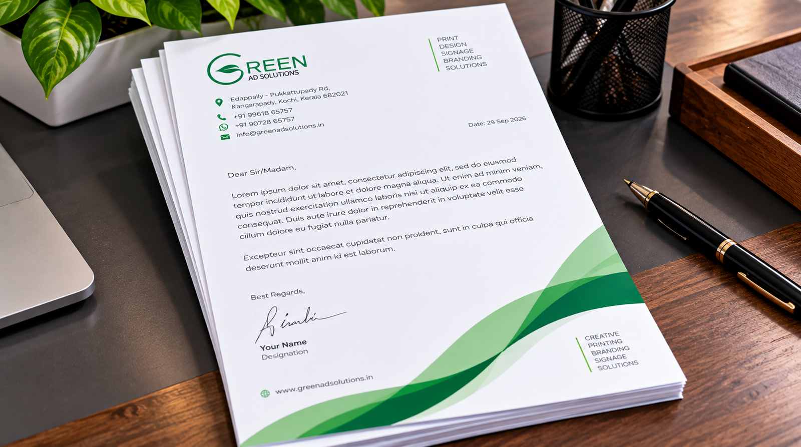 Letterhead service in Kochi